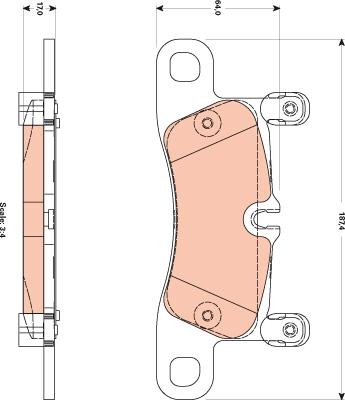 TRW GDB1876 - Brake Pad Set, disc brake parts5.com