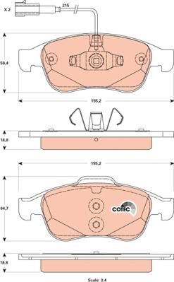 TRW GDB1873 - Set placute frana,frana disc parts5.com