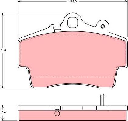 TRW GDB1394 - Set placute frana,frana disc parts5.com