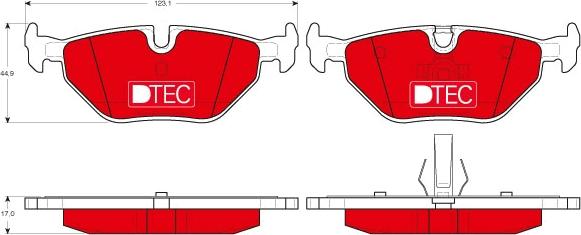 TRW GDB1344DTE - Set placute frana,frana disc parts5.com