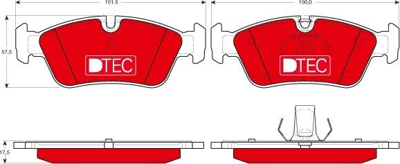 TRW GDB1348DTE - Set placute frana,frana disc parts5.com