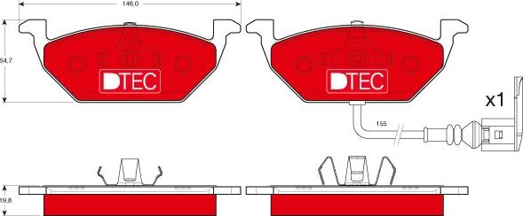 TRW GDB1386DTE - Brake Pad Set, disc brake parts5.com