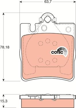 TRW GDB1334 - Brake Pad Set, disc brake parts5.com