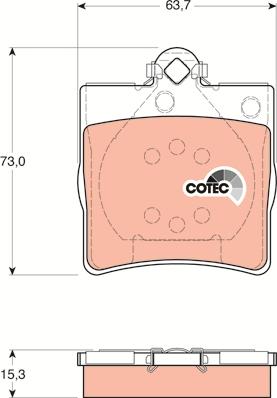 TRW GDB1335 - Brake Pad Set, disc brake parts5.com