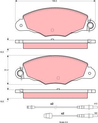 TRW GDB1336 - Zestaw klocków hamulcowych, hamulce tarczowe parts5.com