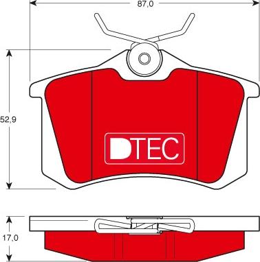 TRW GDB1330DTE - Zestaw klocków hamulcowych, hamulce tarczowe parts5.com