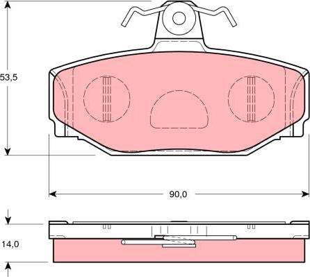 TRW GDB1377 - Brake Pad Set, disc brake parts5.com