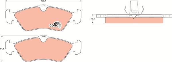 TRW GDB1263 - Komplet kočnih obloga, disk kočnica parts5.com