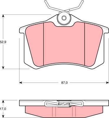 TRW GDB1267 - Σετ τακάκια, δισκόφρενα parts5.com