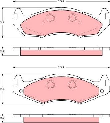 TRW GDB1207 - Brake Pad Set, disc brake parts5.com