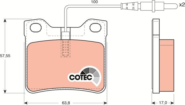 TRW GDB1289 - Set placute frana,frana disc parts5.com