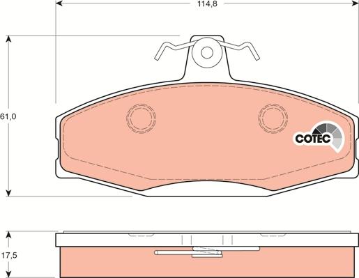 TRW GDB1280 - Brake Pad Set, disc brake parts5.com