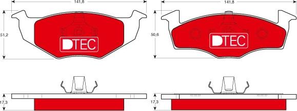 TRW GDB1274DTE - Brake Pad Set, disc brake parts5.com