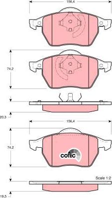 TRW GDB1275 - Kit de plaquettes de frein, frein à disque parts5.com