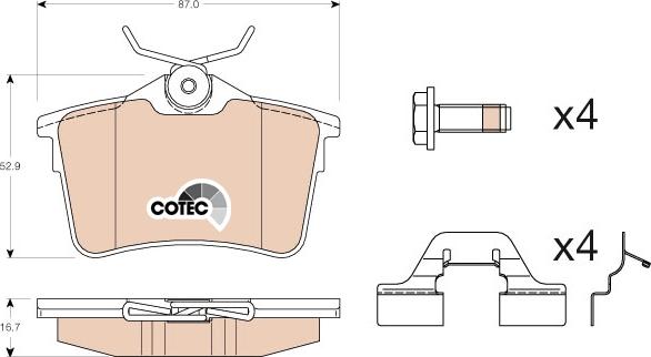 TRW GDB1799 - Set placute frana,frana disc parts5.com