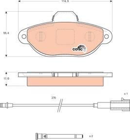 TRW GDB1745 - Set placute frana,frana disc parts5.com