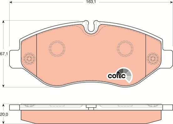 TRW GDB1747 - Brake Pad Set, disc brake parts5.com