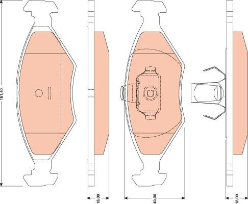 TRW GDB1751 - Set placute frana,frana disc parts5.com