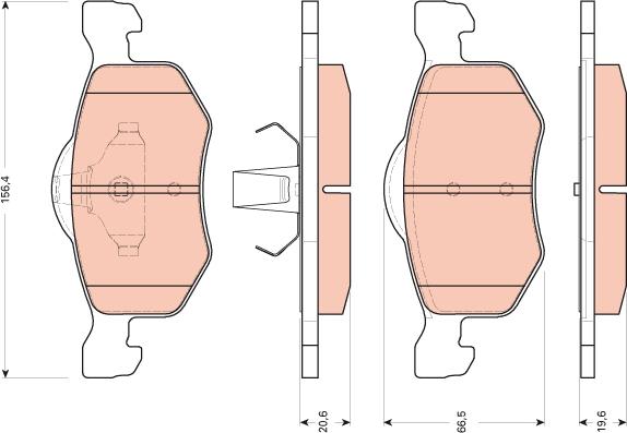 TRW GDB1753 - Brake Pad Set, disc brake parts5.com