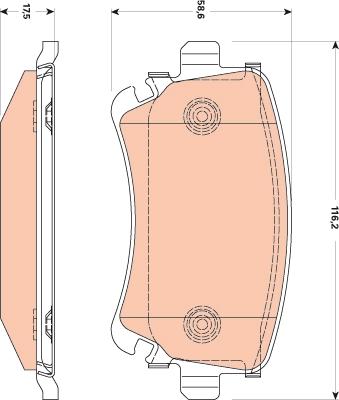 TRW GDB1769 - Set placute frana,frana disc parts5.com