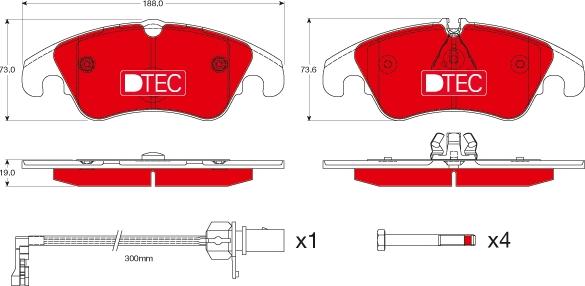 TRW GDB1768DTE - Brake Pad Set, disc brake parts5.com