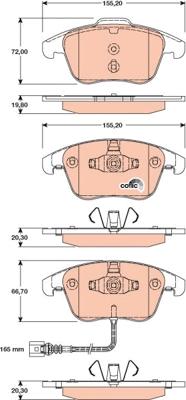 TRW GDB1762 - Sada brzdových platničiek kotúčovej brzdy parts5.com