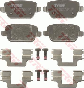 TRW GDB1708 - Set placute frana,frana disc parts5.com