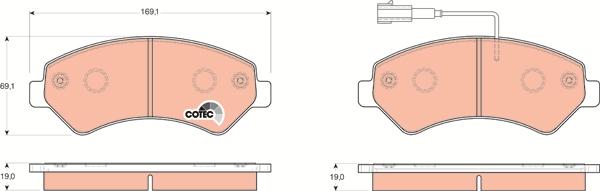 TRW GDB1703 - Set placute frana,frana disc parts5.com