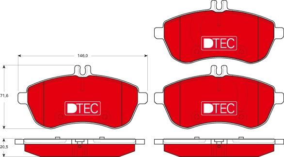 TRW GDB1736DTE - Set placute frana,frana disc parts5.com