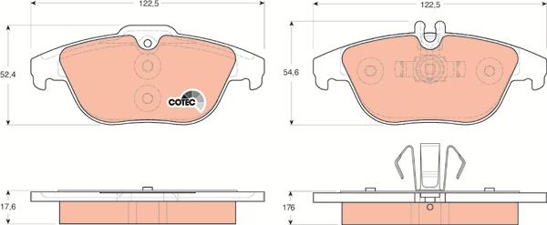 TRW GDB1738 - Brake Pad Set, disc brake parts5.com