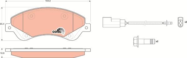 TRW GDB1723 - Set placute frana,frana disc parts5.com