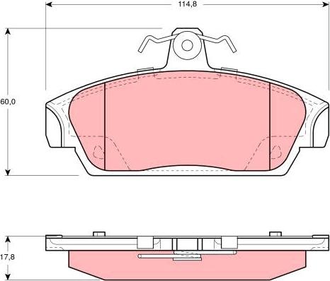 TRW GDB859 - Set placute frana,frana disc parts5.com