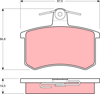 TRW GDB814 - Σετ τακάκια, δισκόφρενα parts5.com