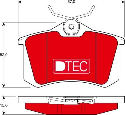 TRW GDB823DTE - Brake Pad Set, disc brake parts5.com