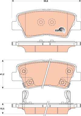 TRW GDB3494 - Set placute frana,frana disc parts5.com