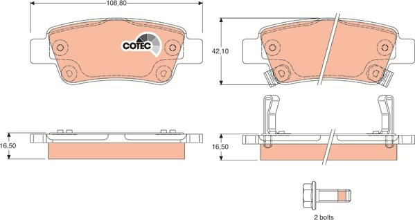 TRW GDB3446 - Fékbetétkészlet, tárcsafék parts5.com