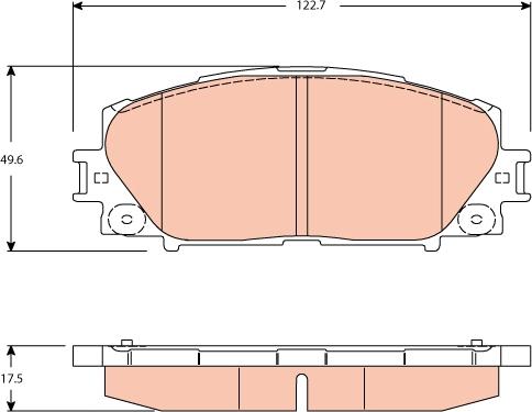 TRW GDB3459 - Set placute frana,frana disc parts5.com