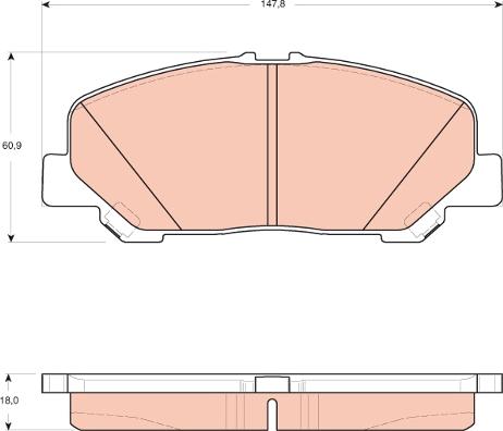 TRW GDB3455 - Kit de plaquettes de frein, frein à disque parts5.com