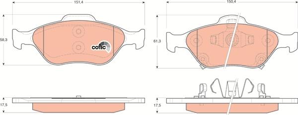 TRW GDB3457 - Set placute frana,frana disc parts5.com