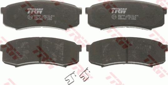 TRW GDB3464 - Fren balata seti, diskli fren parts5.com