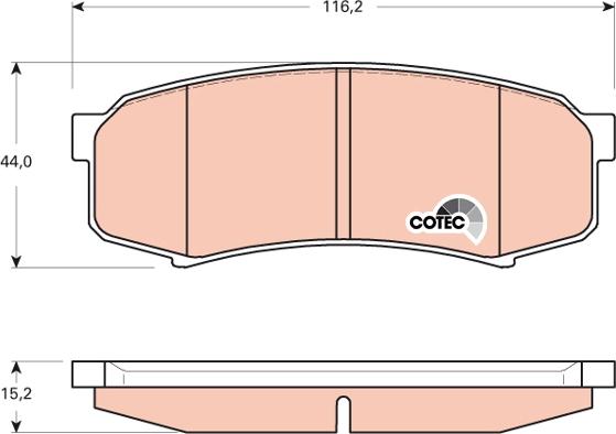 TRW GDB3464 - Fékbetétkészlet, tárcsafék parts5.com