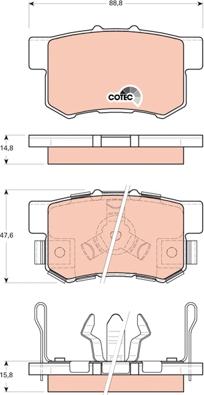 TRW GDB3438AT - Fékbetétkészlet, tárcsafék parts5.com