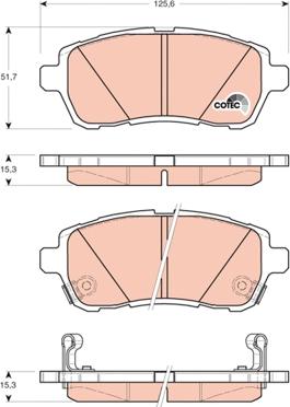 TRW GDB3437 - Brake Pad Set, disc brake parts5.com