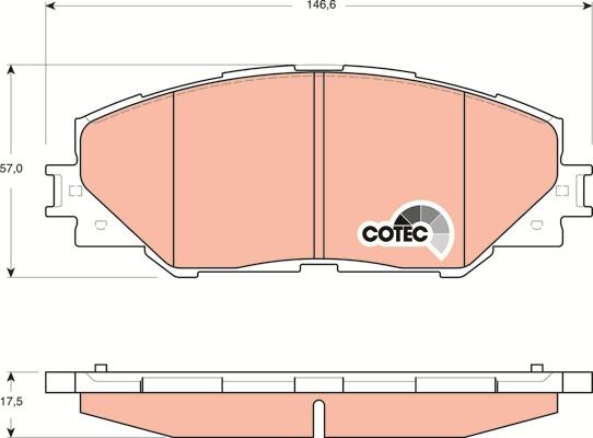 TRW GDB3424 - Kit de plaquettes de frein, frein à disque parts5.com