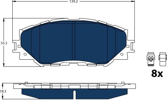 TRW GDB3425BTE - Kit de plaquettes de frein, frein à disque parts5.com