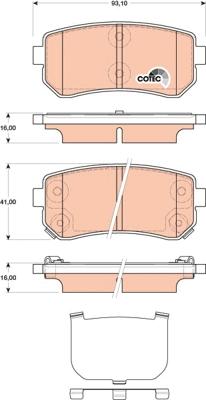 TRW GDB3474 - Brake Pad Set, disc brake parts5.com