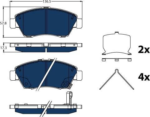 TRW GDB3478BTE - Komplet kočnih obloga, disk kočnica parts5.com