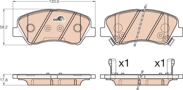 TRW GDB3548 - Komplet zavornih oblog, ploscne (kolutne) zavore parts5.com