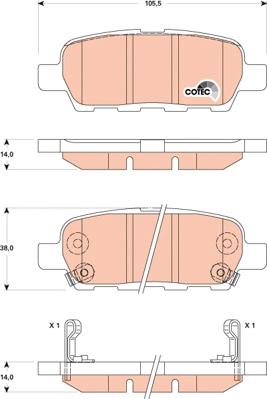 TRW GDB3507 - Bremsbelagsatz, Scheibenbremse parts5.com