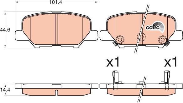 TRW GDB3583 - Set placute frana,frana disc parts5.com